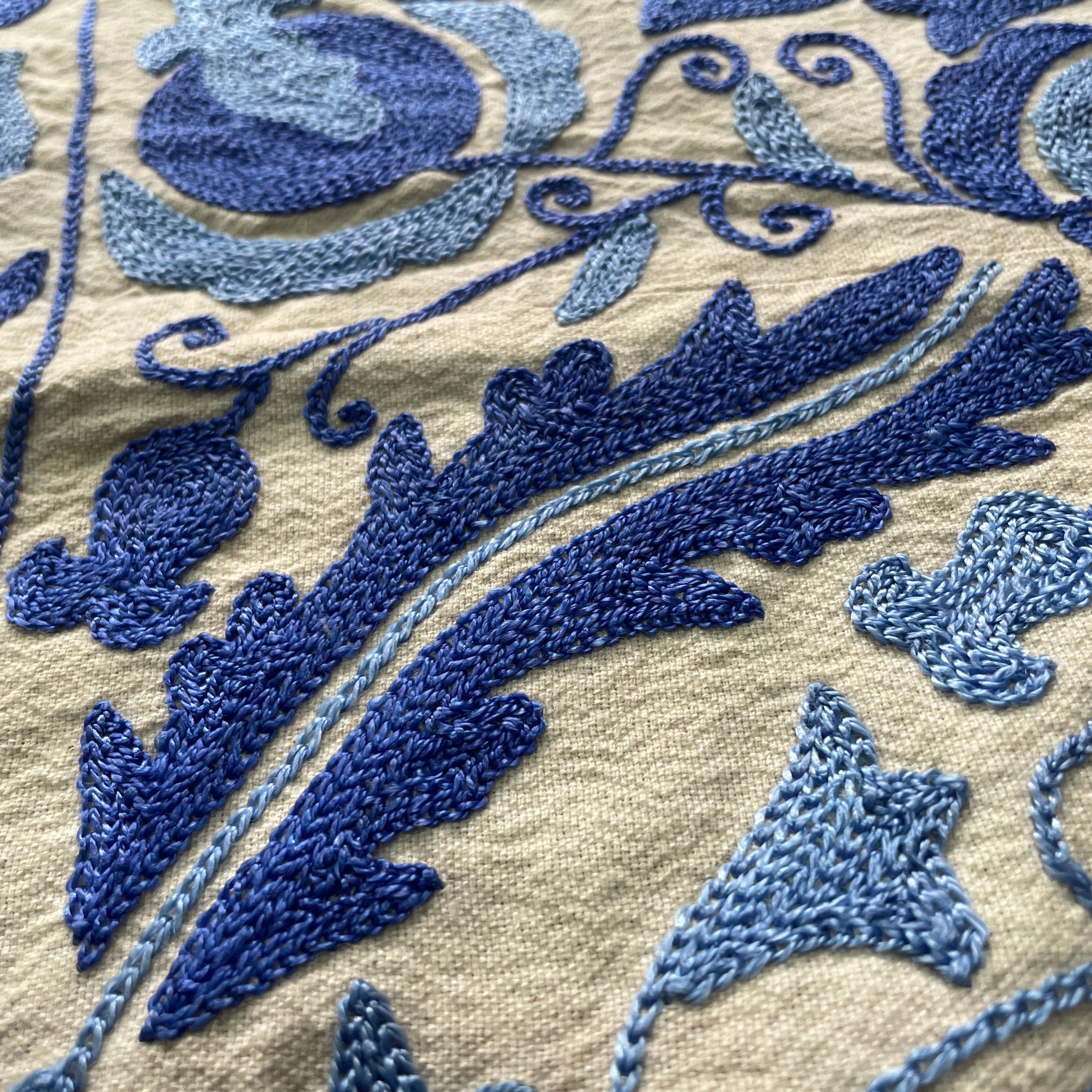 Uzbek Suzani Table Throw