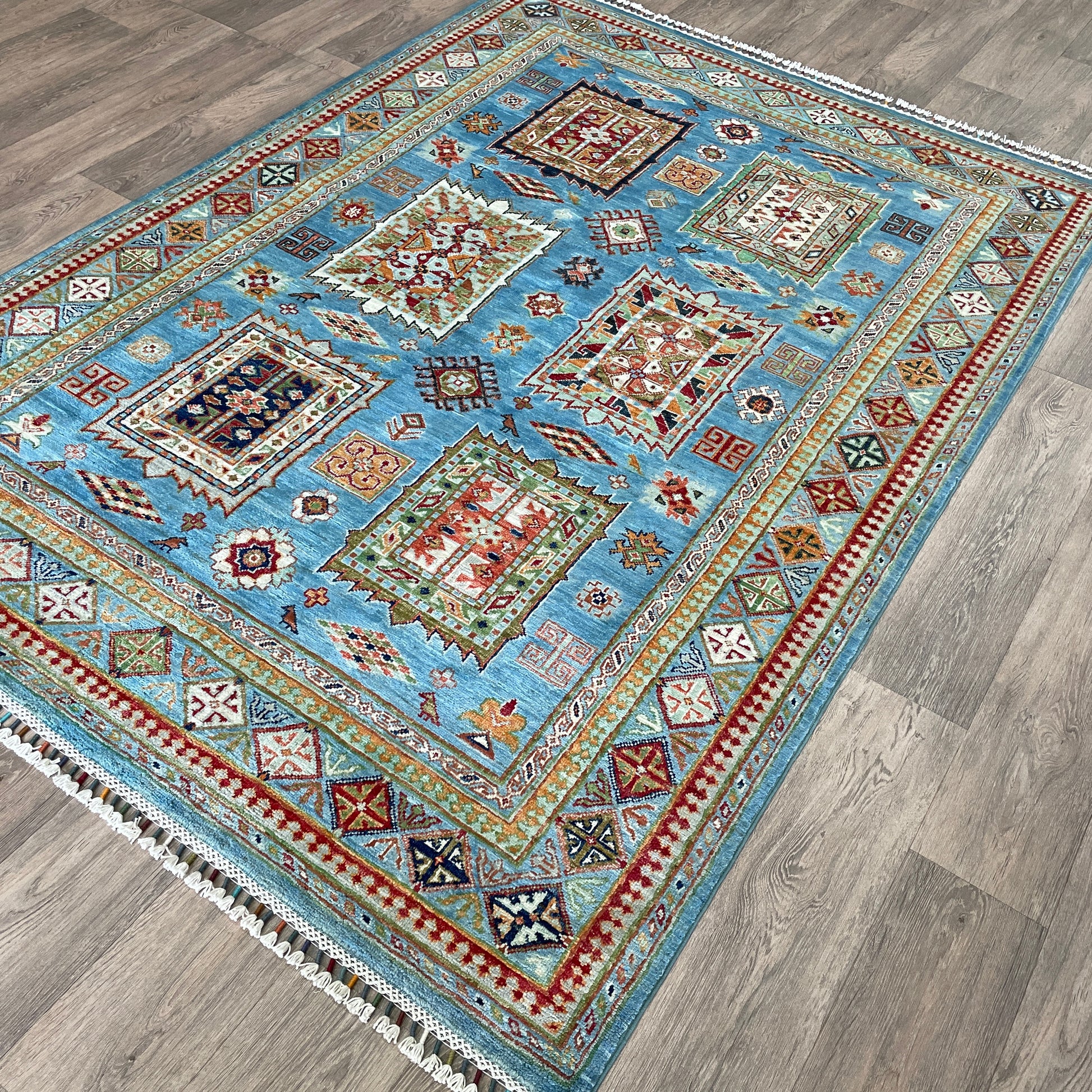 220 x 152 cm | Afghan Super Kazak Rug