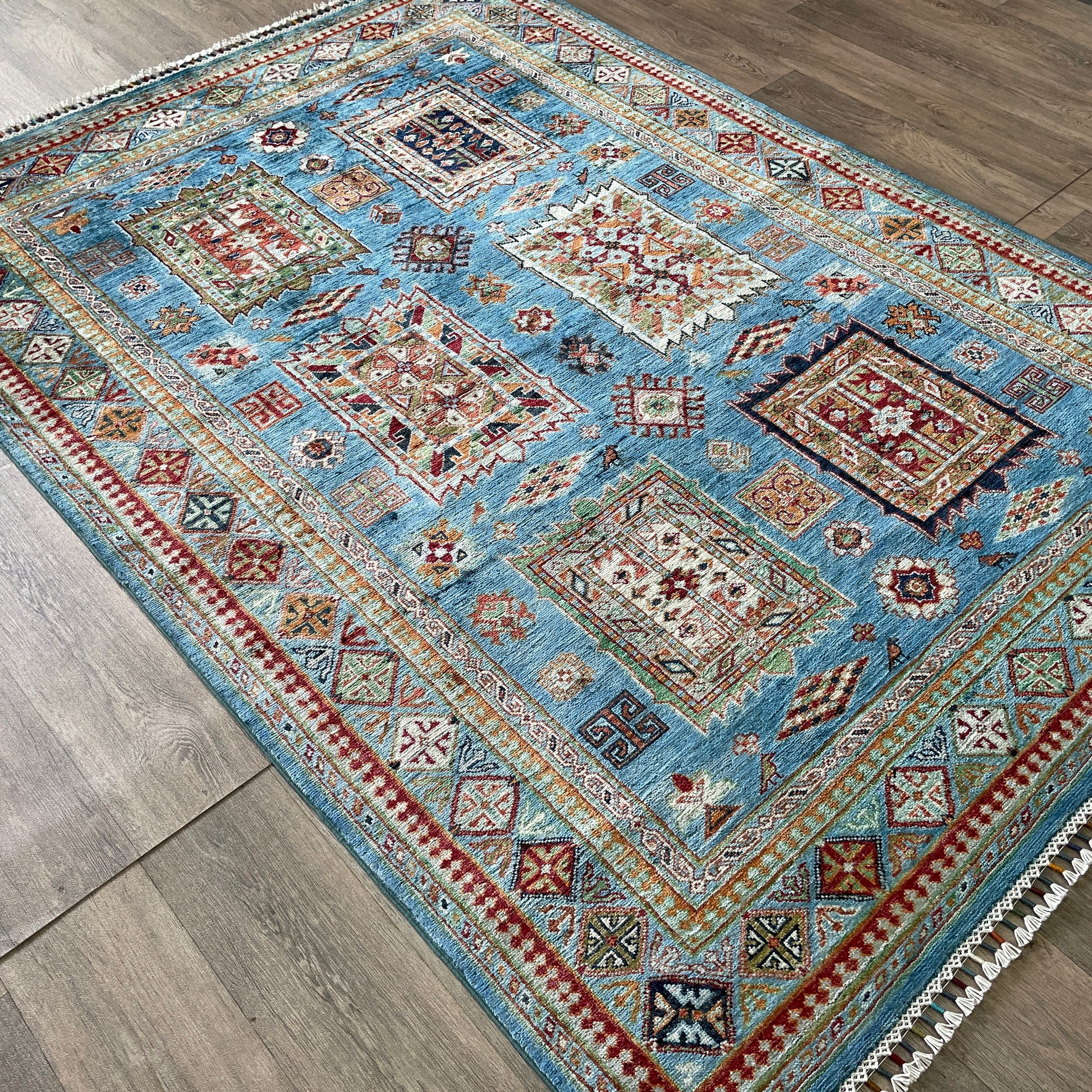 220 x 152 cm | Afghan Super Kazak Rug