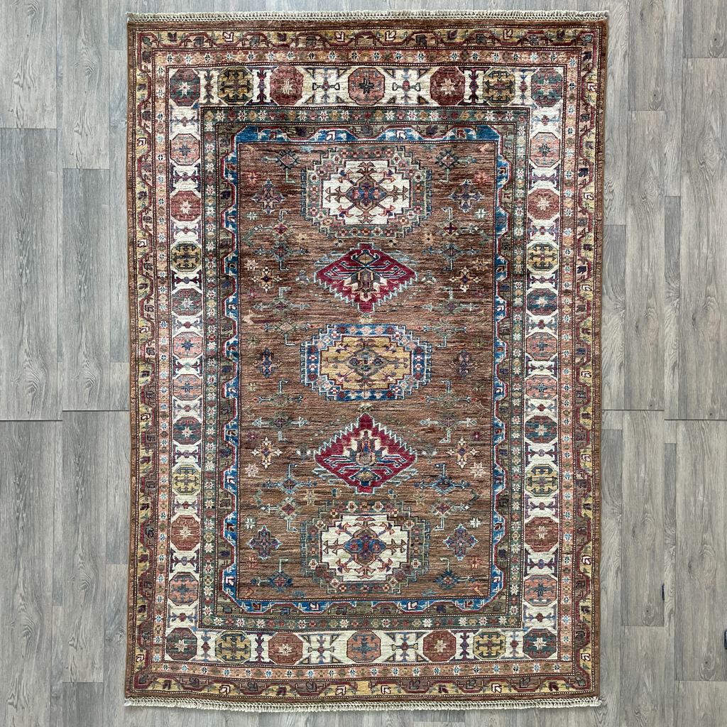 226 x 153 cm | Afghan Super Kazak Rug
