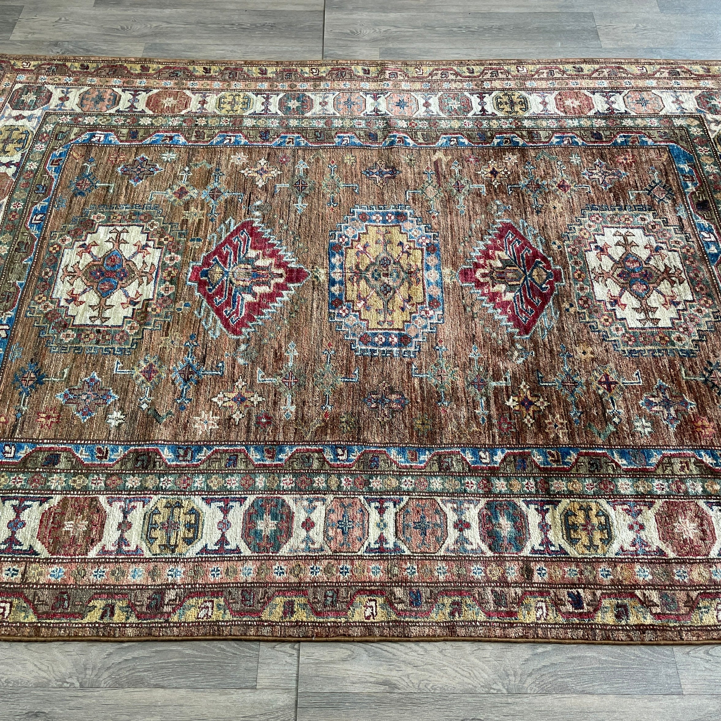 226 x 153 cm | Afghan Super Kazak Rug