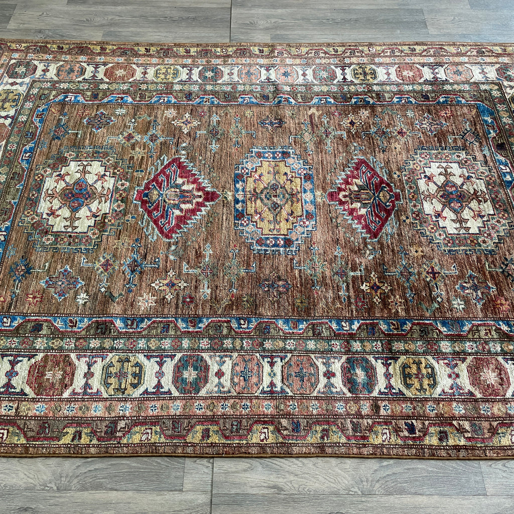 226 x 153 cm | Afghan Super Kazak Rug