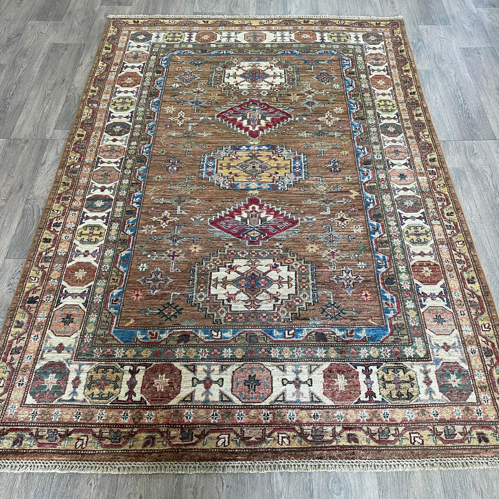 226 x 153 cm | Afghan Super Kazak Rug