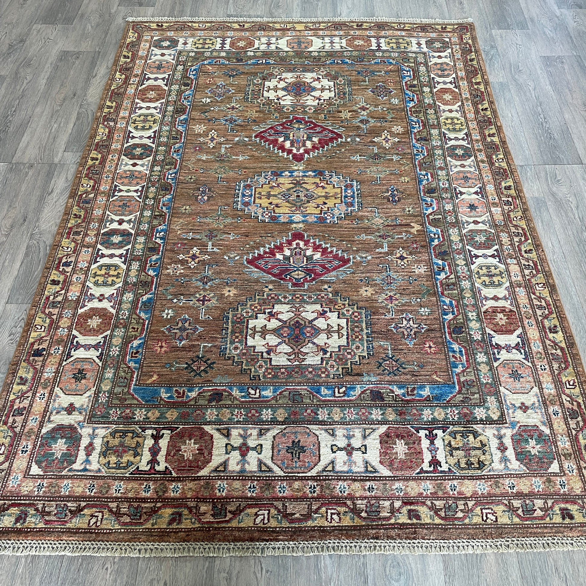 226 x 153 cm | Afghan Super Kazak Rug