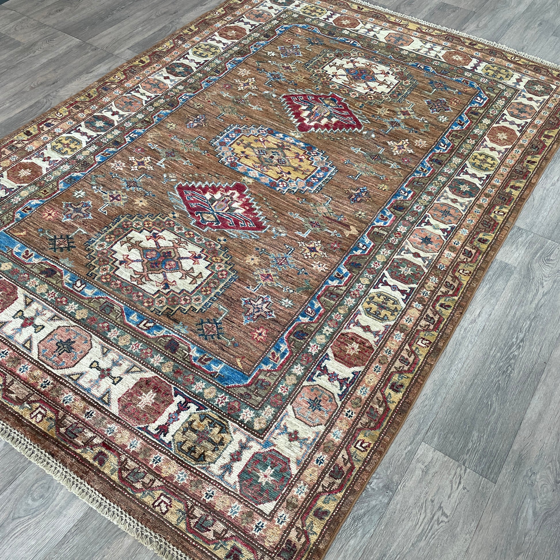 226 x 153 cm | Afghan Super Kazak Rug