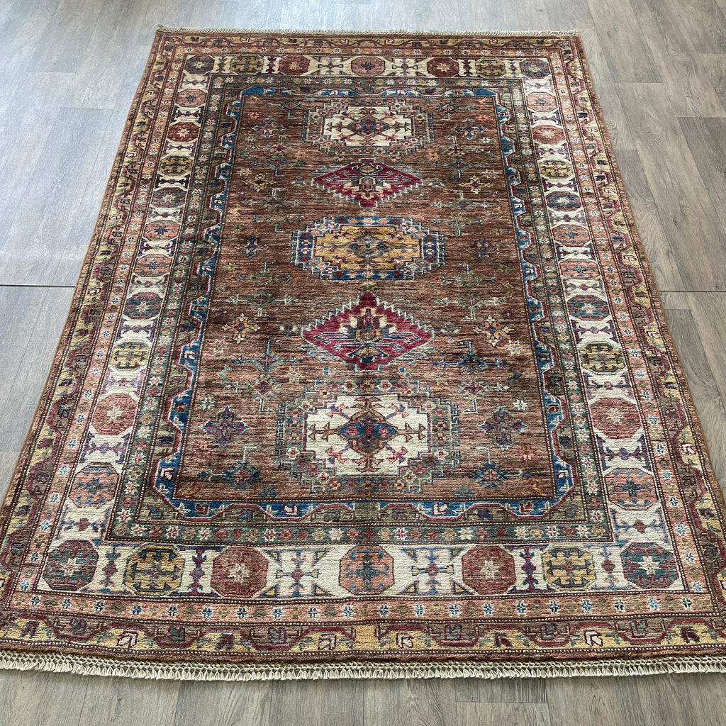 226 x 153 cm | Afghan Super Kazak Rug