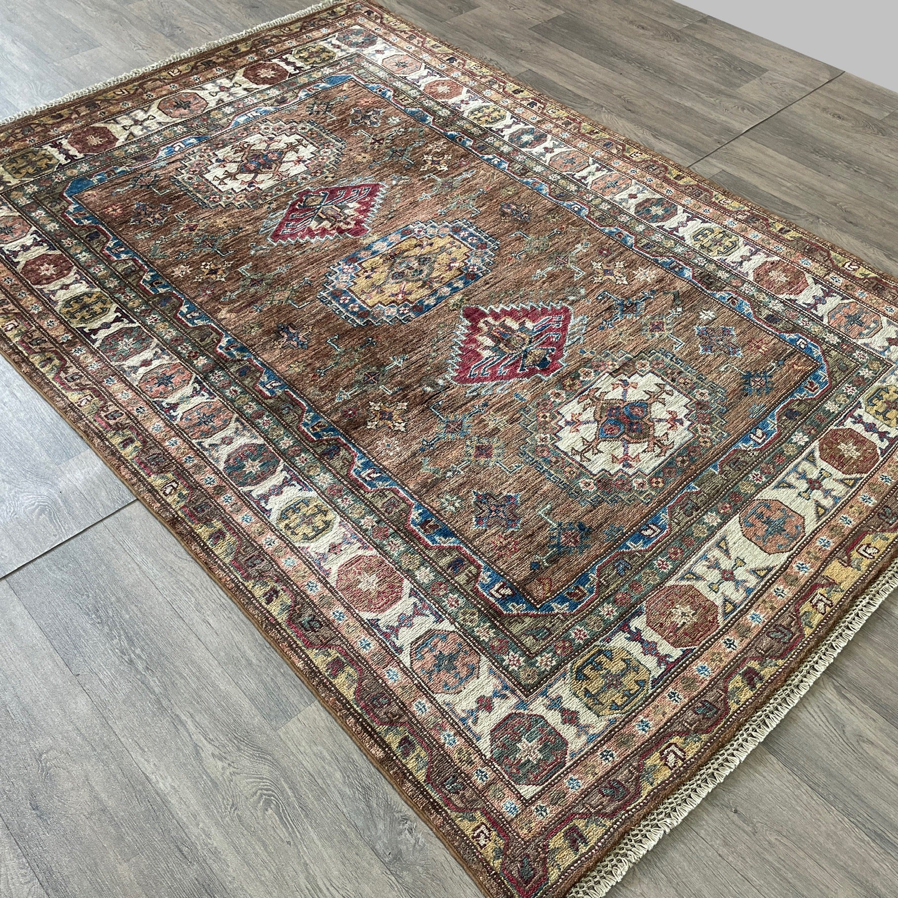226 x 153 cm | Afghan Super Kazak Rug