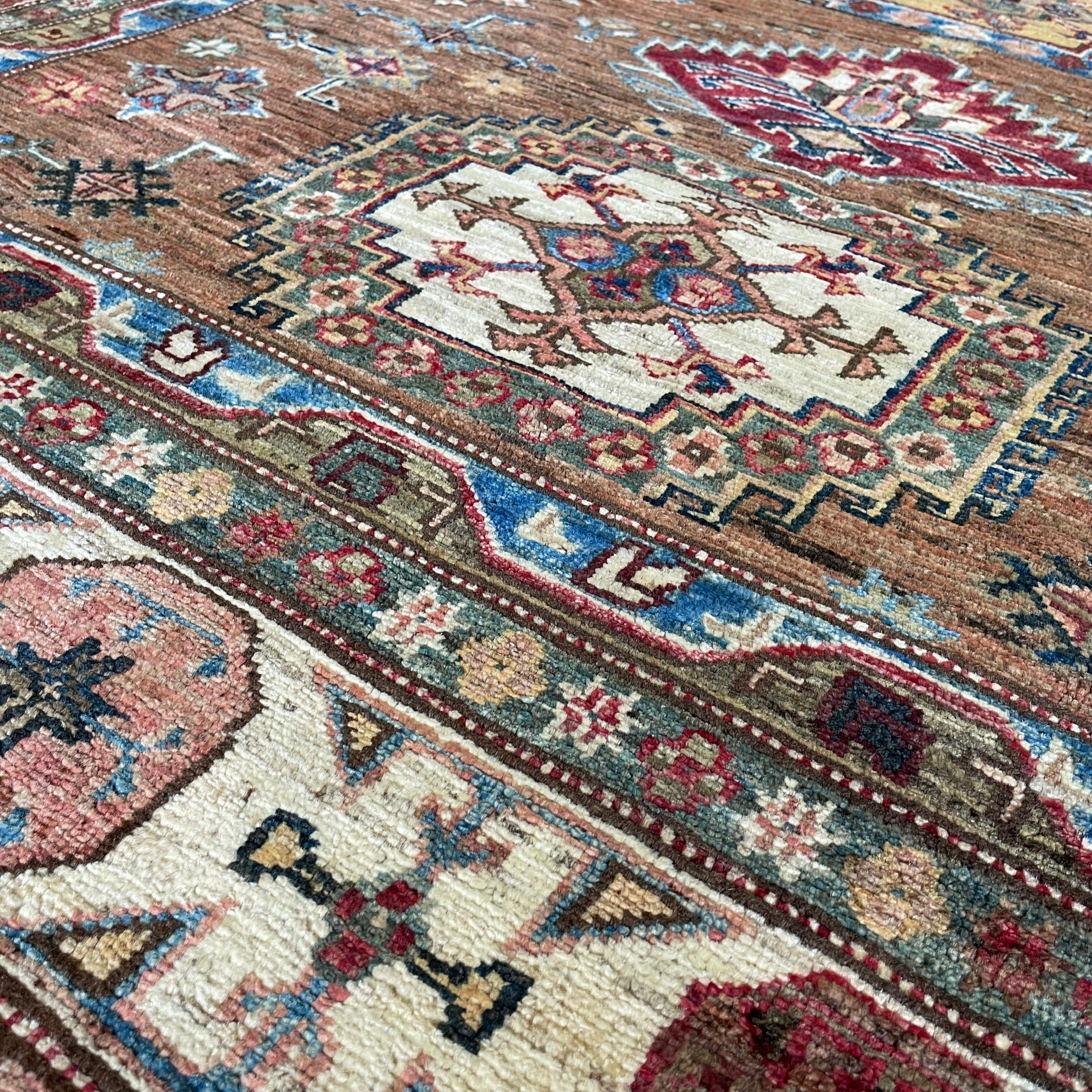 226 x 153 cm | Afghan Super Kazak Rug