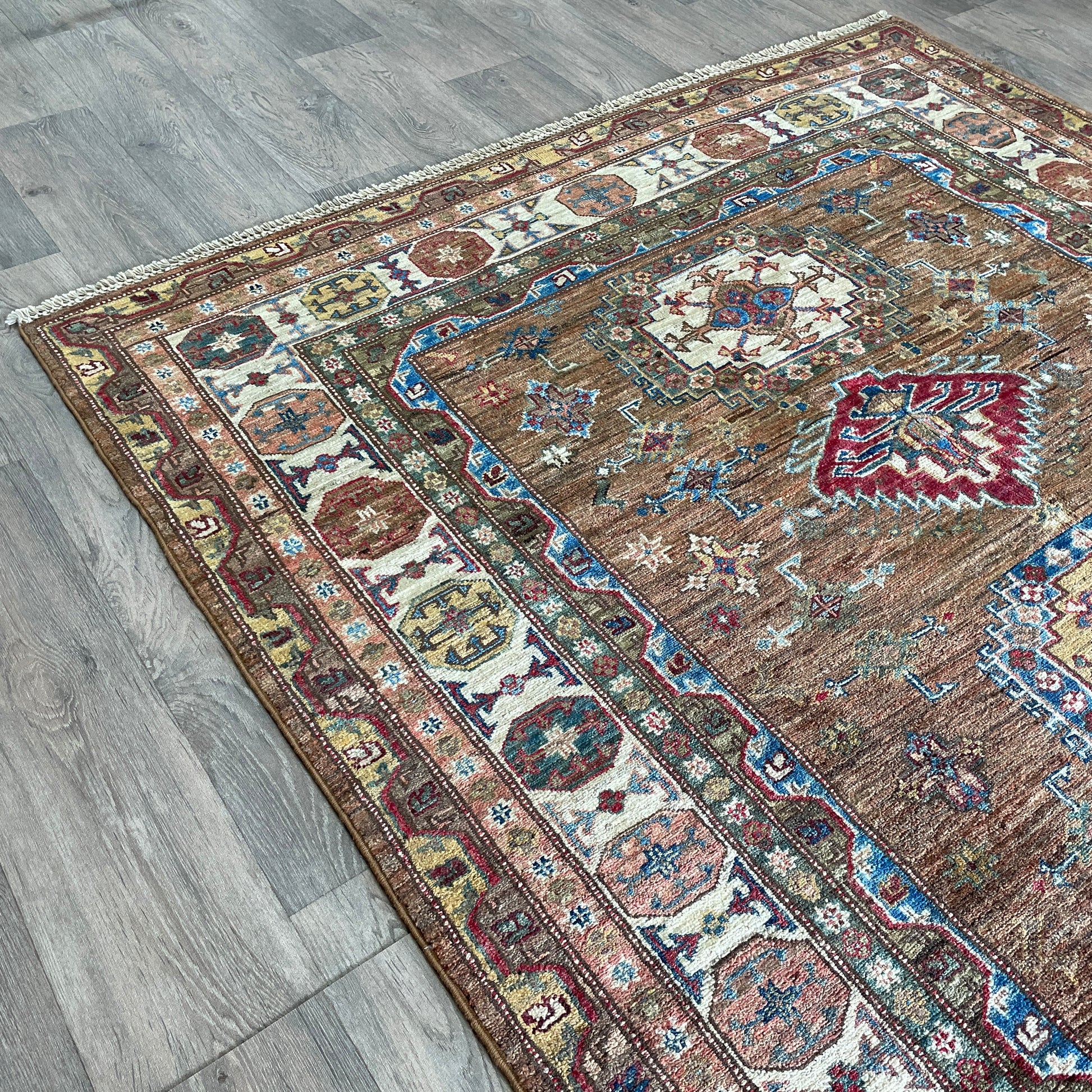 226 x 153 cm | Afghan Super Kazak Rug