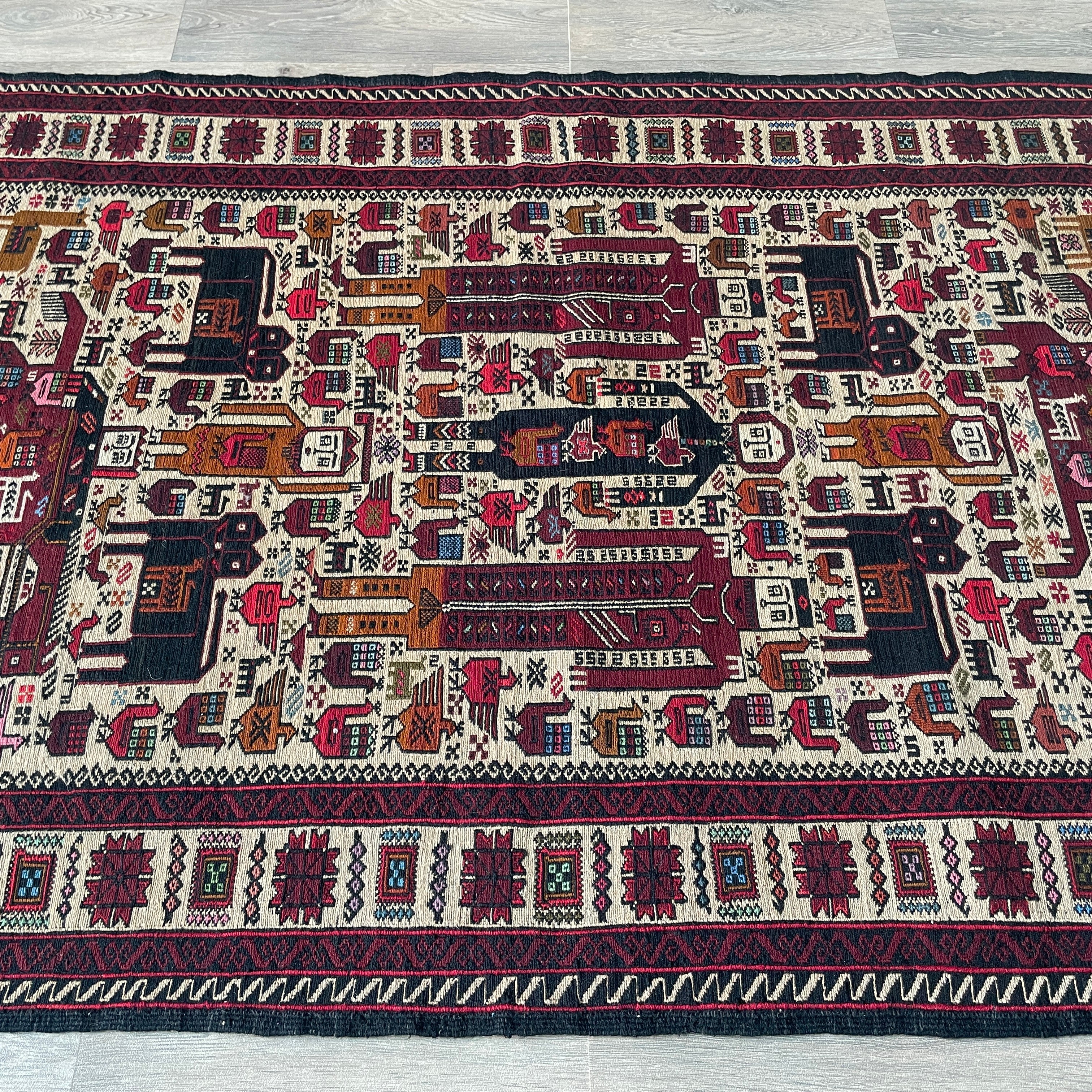 Afghan Fine Soumak Kilim Rug