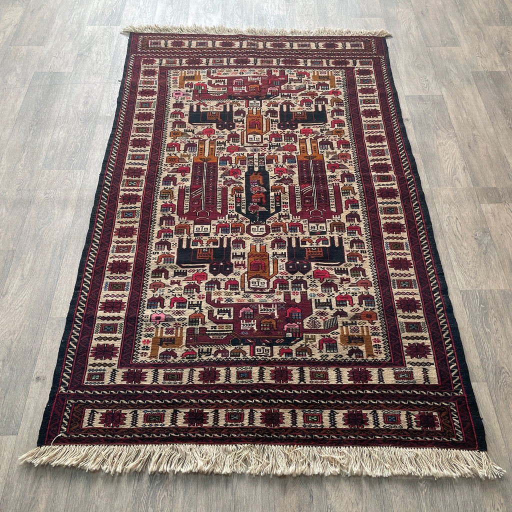 Afghan Fine Soumak Kilim Rug