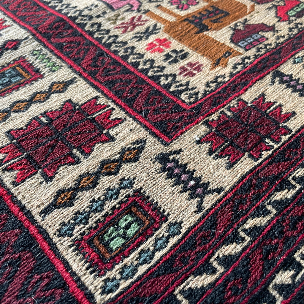 Afghan Fine Soumak Kilim Rug