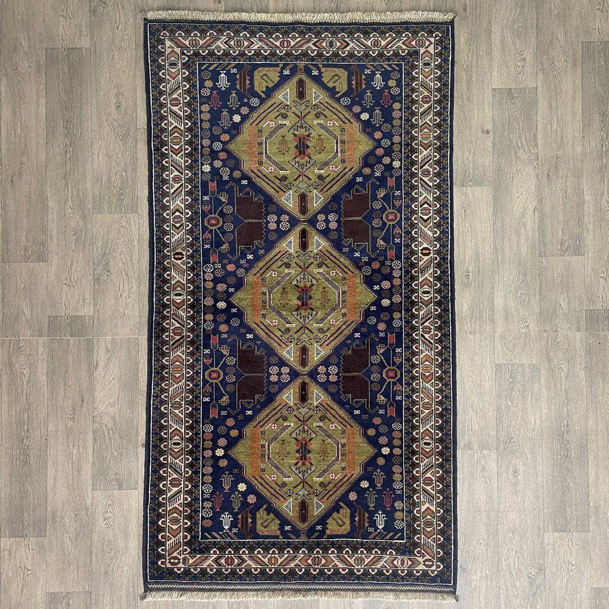 Vintage Afghan 'Sarkhat' Baluch Rug c. 1970