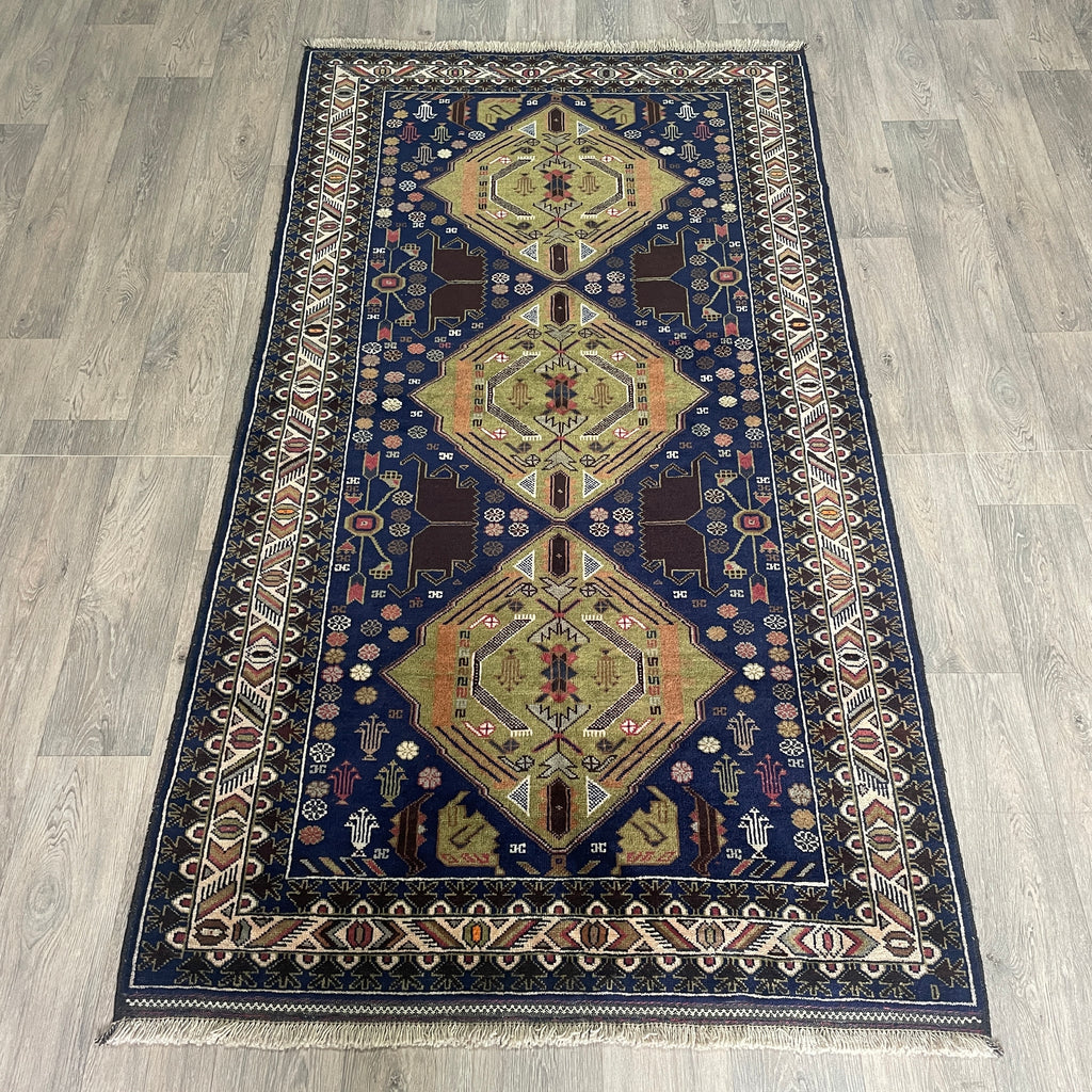 Vintage Afghan 'Sarkhat' Baluch Rug c. 1970