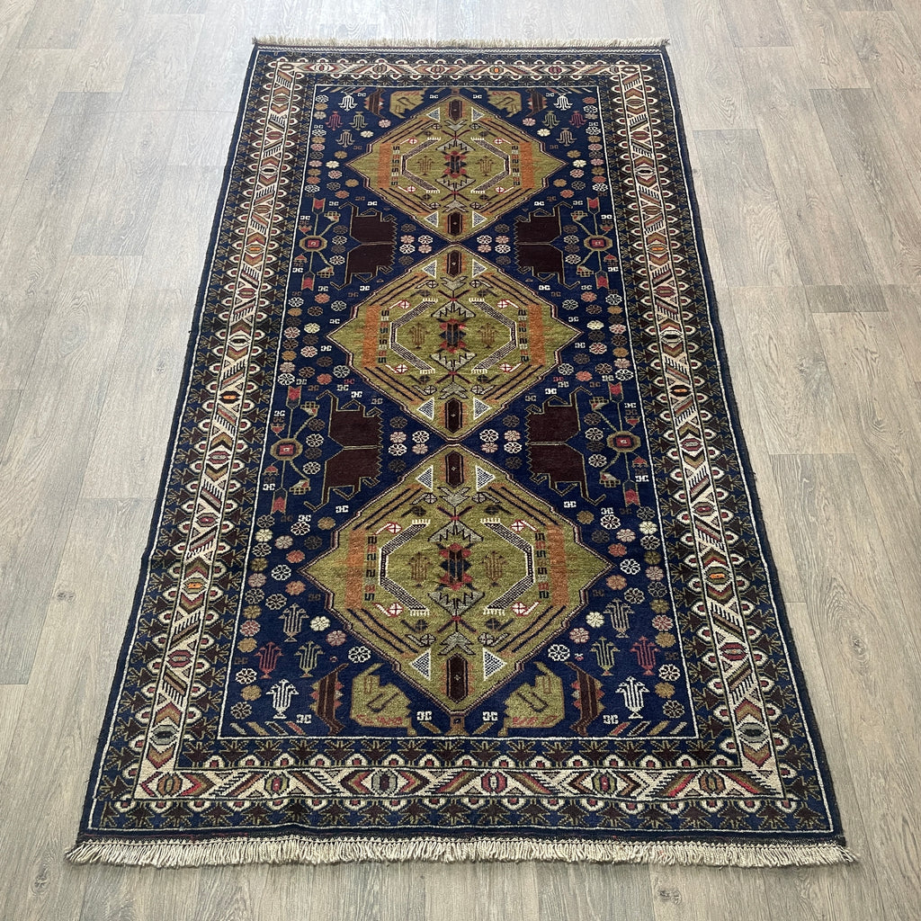 Vintage Afghan 'Sarkhat' Baluch Rug c. 1970