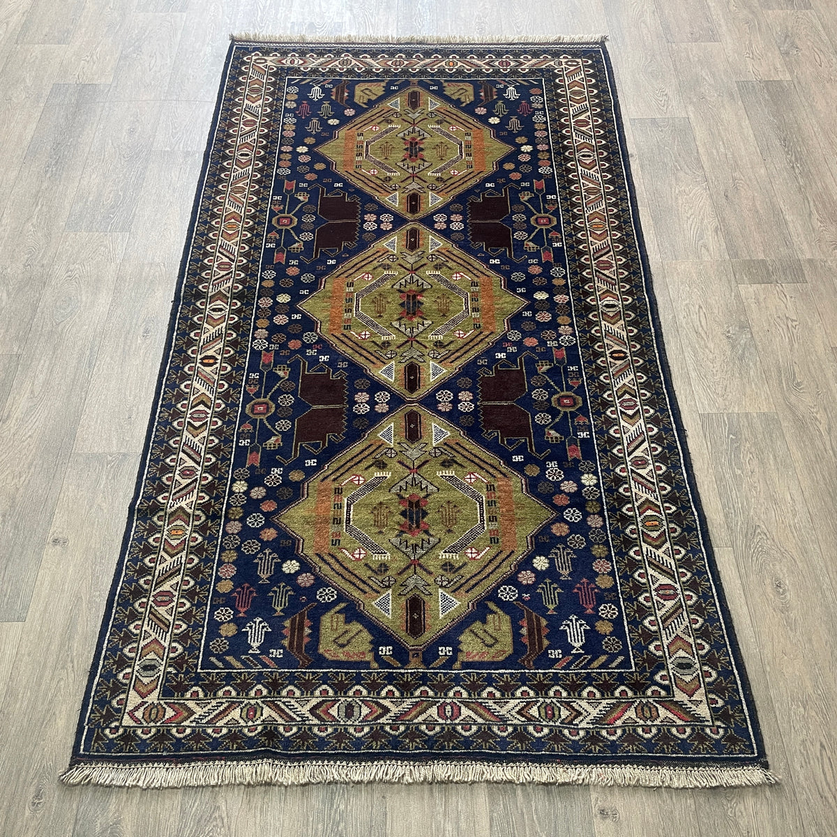 Vintage Afghan 'Sarkhat' Baluch Rug c. 1970