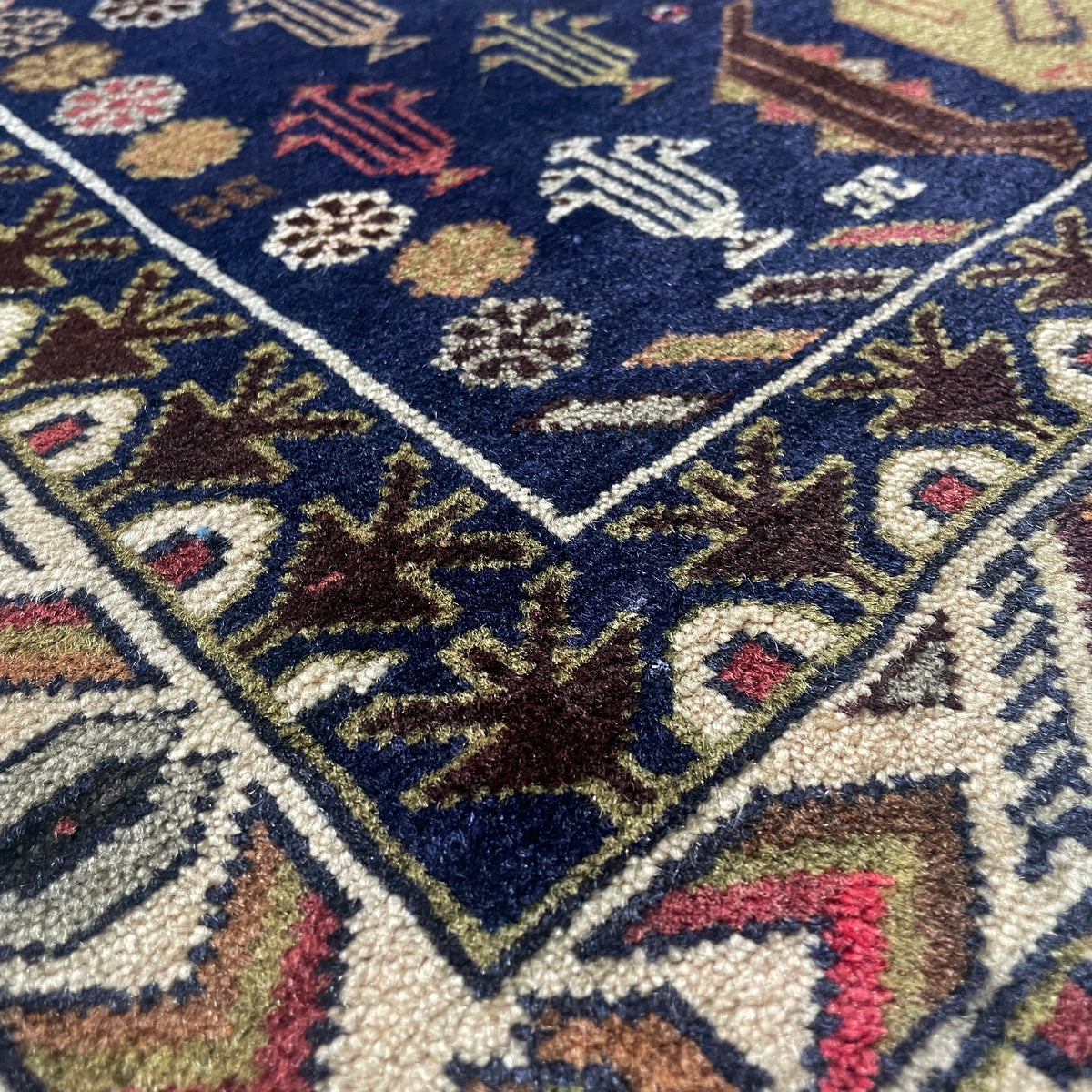 Vintage Afghan 'Sarkhat' Baluch Rug c. 1970