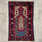 138 x 86 cm | Afghan Herati Baluch Rug (Old 1980)