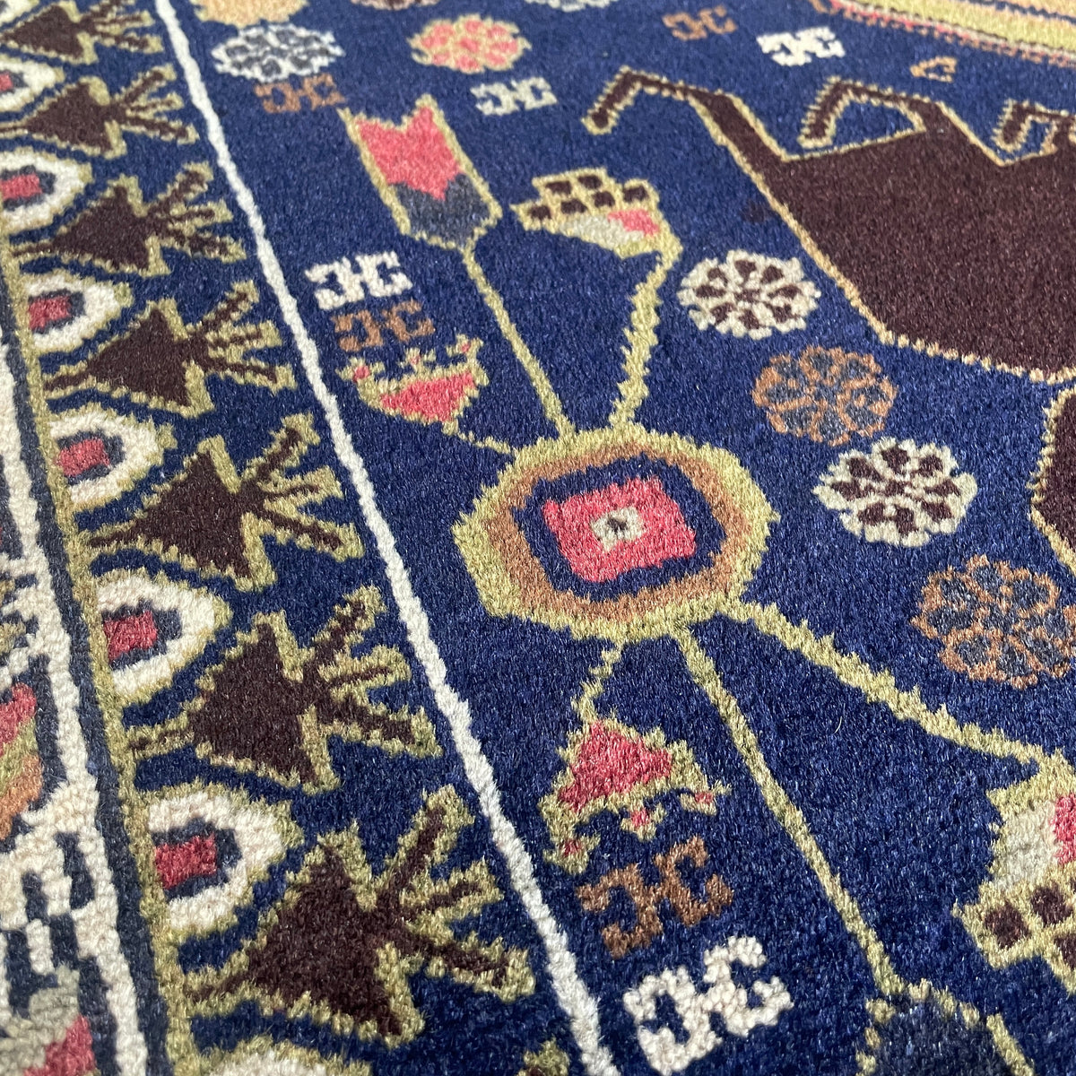 Vintage Afghan 'Sarkhat' Baluch Rug c. 1970