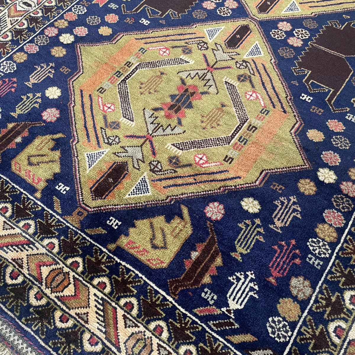 Vintage Afghan 'Sarkhat' Baluch Rug c. 1970