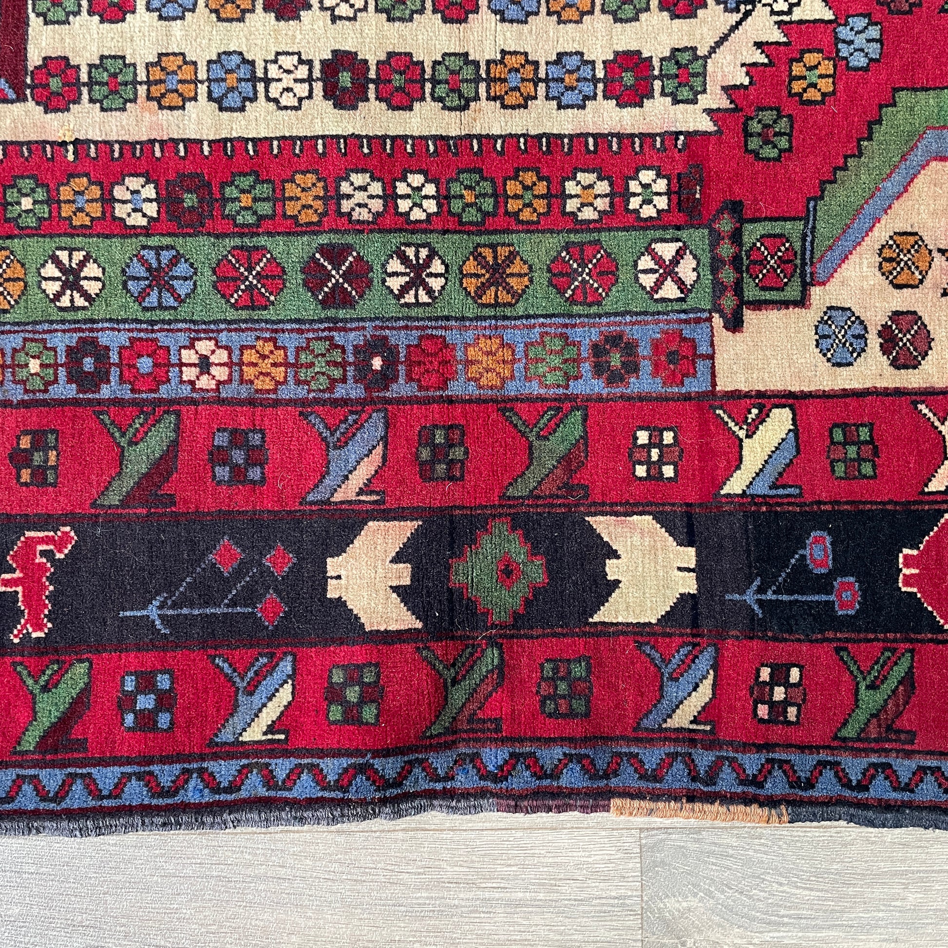 138 x 86 cm | Afghan Herati Baluch Rug (Old 1980)