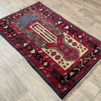 138 x 86 cm | Afghan Herati Baluch Rug (Old 1980)