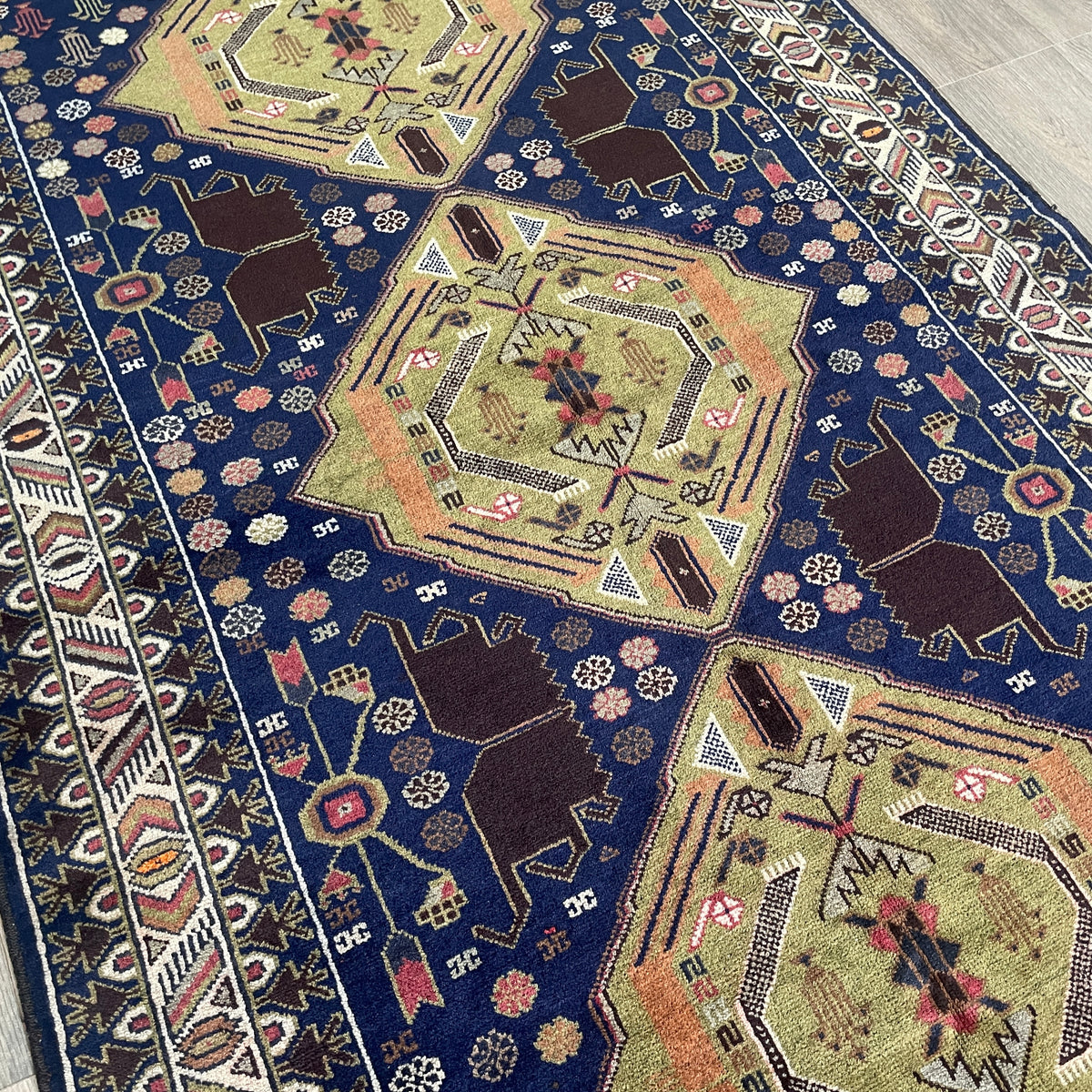 Vintage Afghan 'Sarkhat' Baluch Rug c. 1970