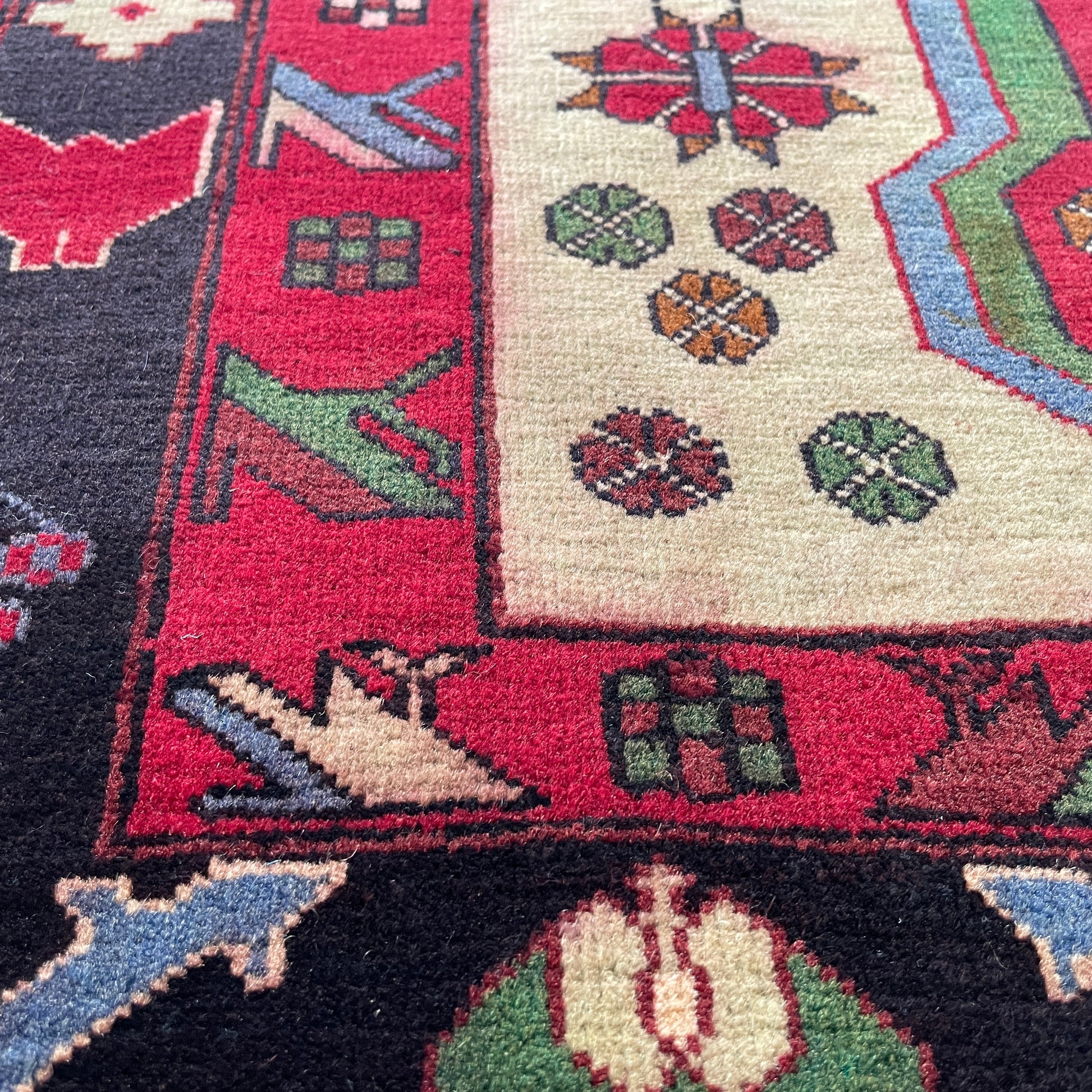 138 x 86 cm | Afghan Herati Baluch Rug (Old 1980)