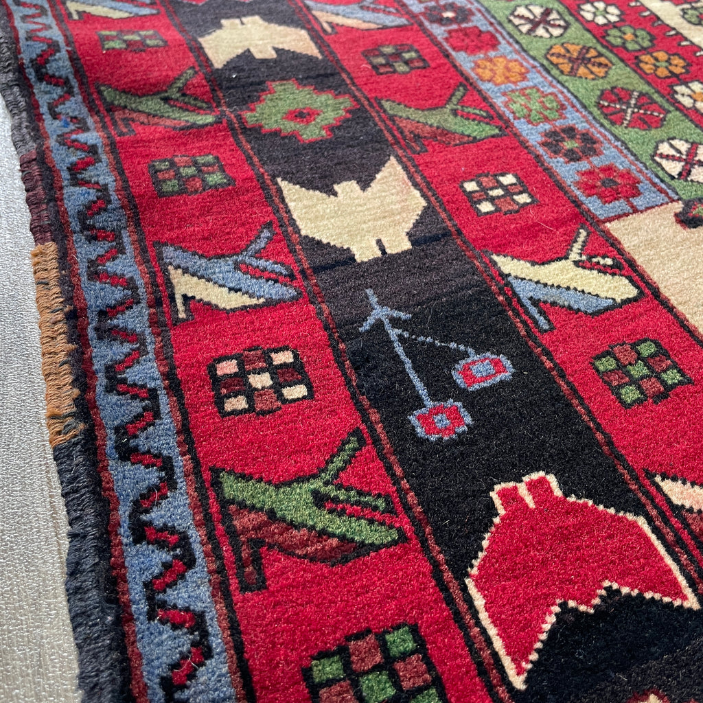 138 x 86 cm | Afghan Herati Baluch Rug (Old 1980)