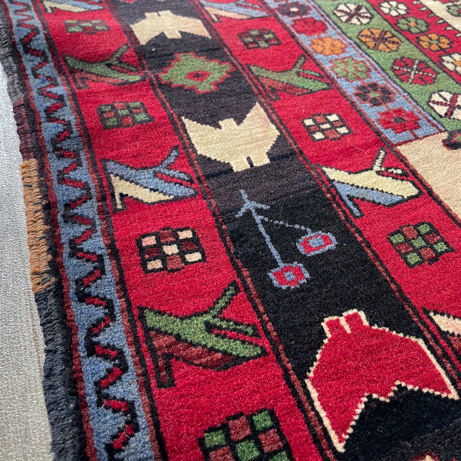 138 x 86 cm | Afghan Herati Baluch Rug (Old 1980)