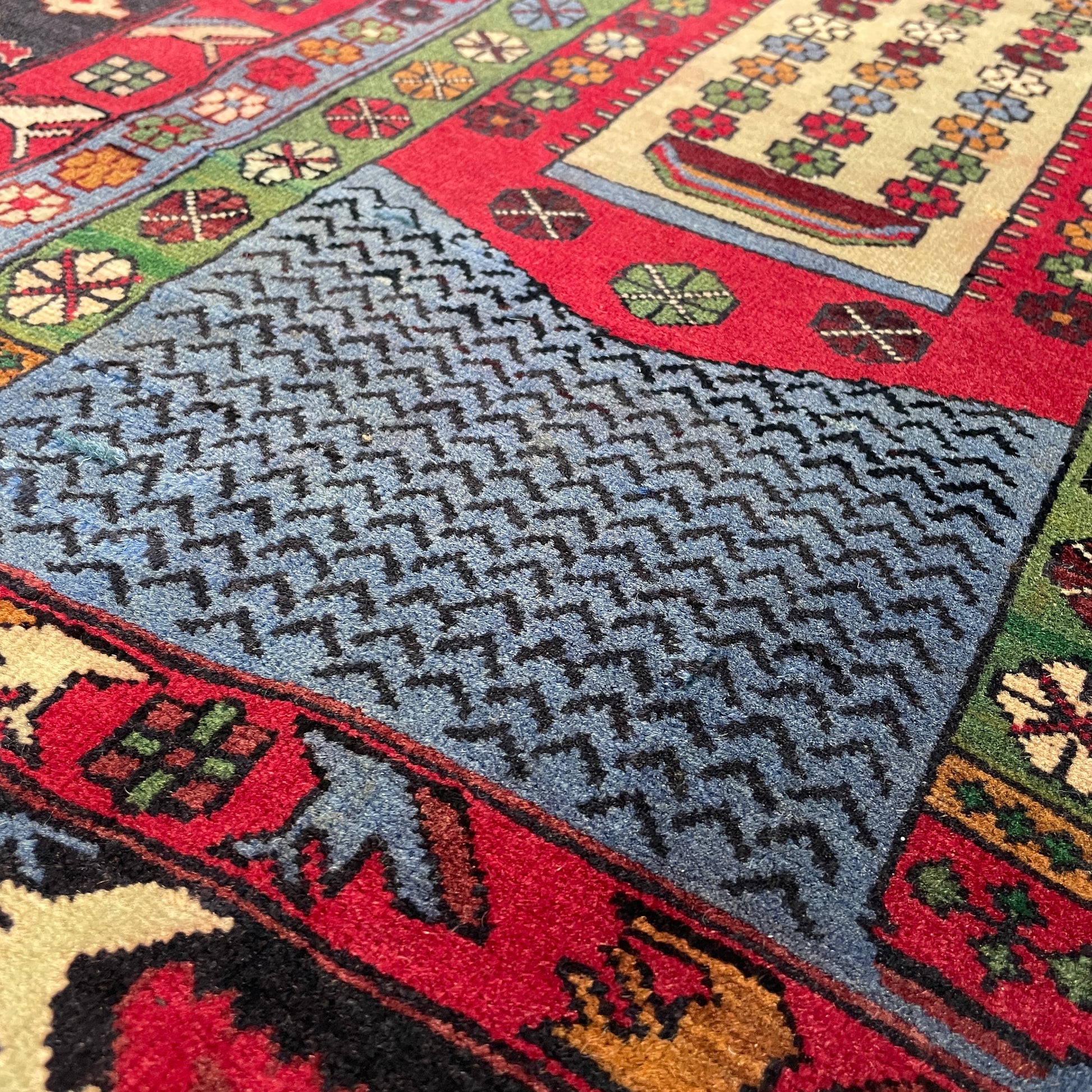 138 x 86 cm | Afghan Herati Baluch Rug (Old 1980)