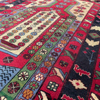 138 x 86 cm | Afghan Herati Baluch Rug (Old 1980)