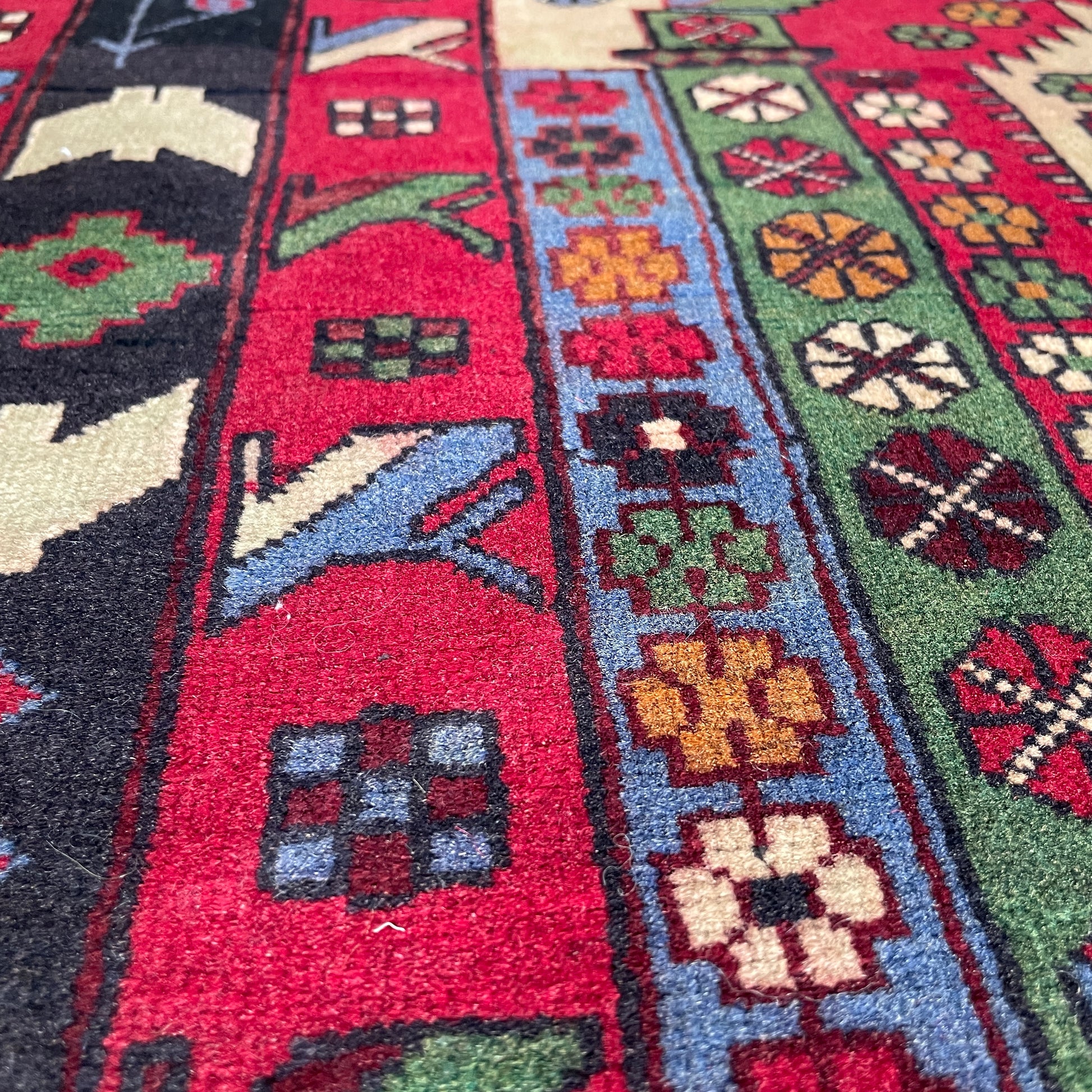 138 x 86 cm | Afghan Herati Baluch Rug (Old 1980)