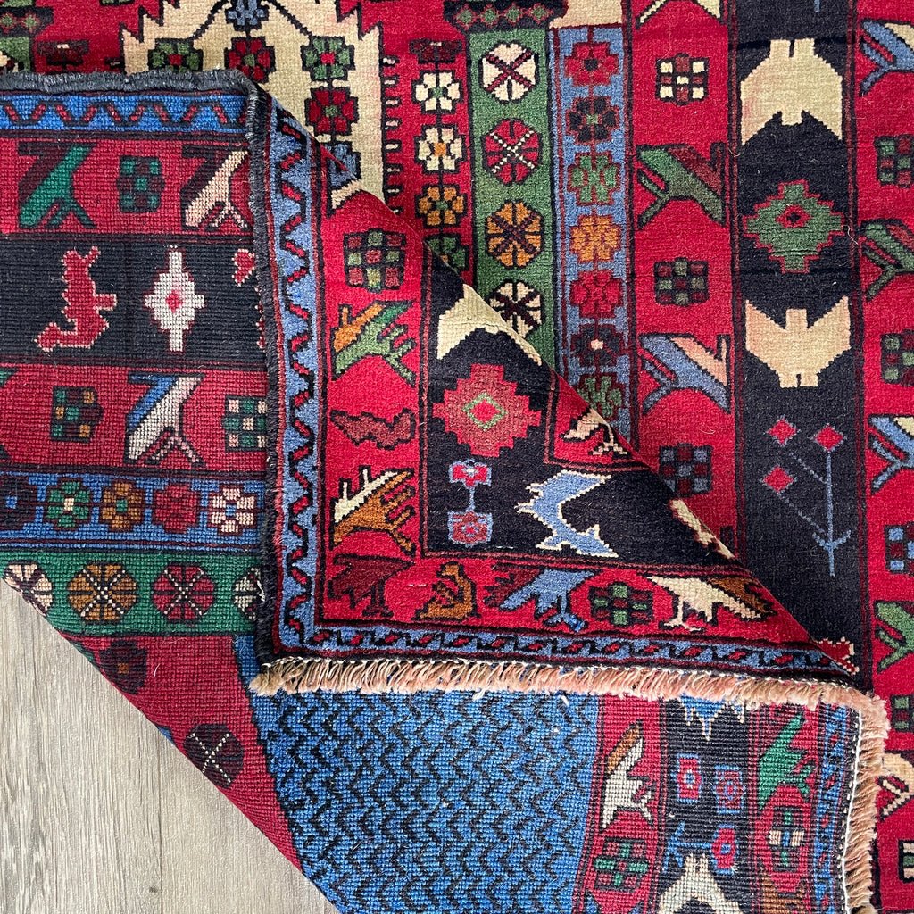 138 x 86 cm | Afghan Herati Baluch Rug (Old 1980)