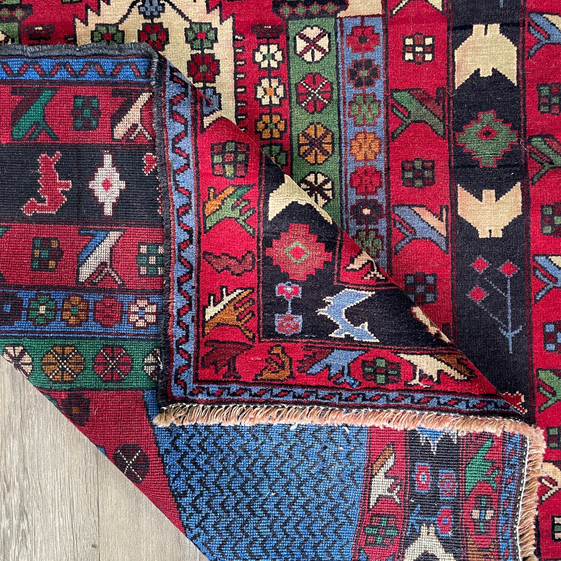 138 x 86 cm | Afghan Herati Baluch Rug (Old 1980)