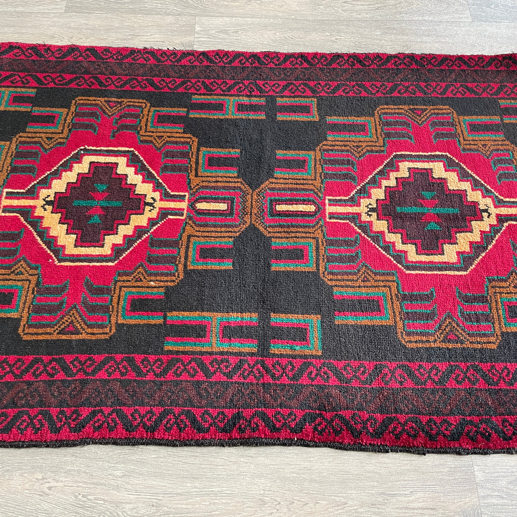 157 x 89 cm | Afghan Herati Baluch Rug (Old 1980)