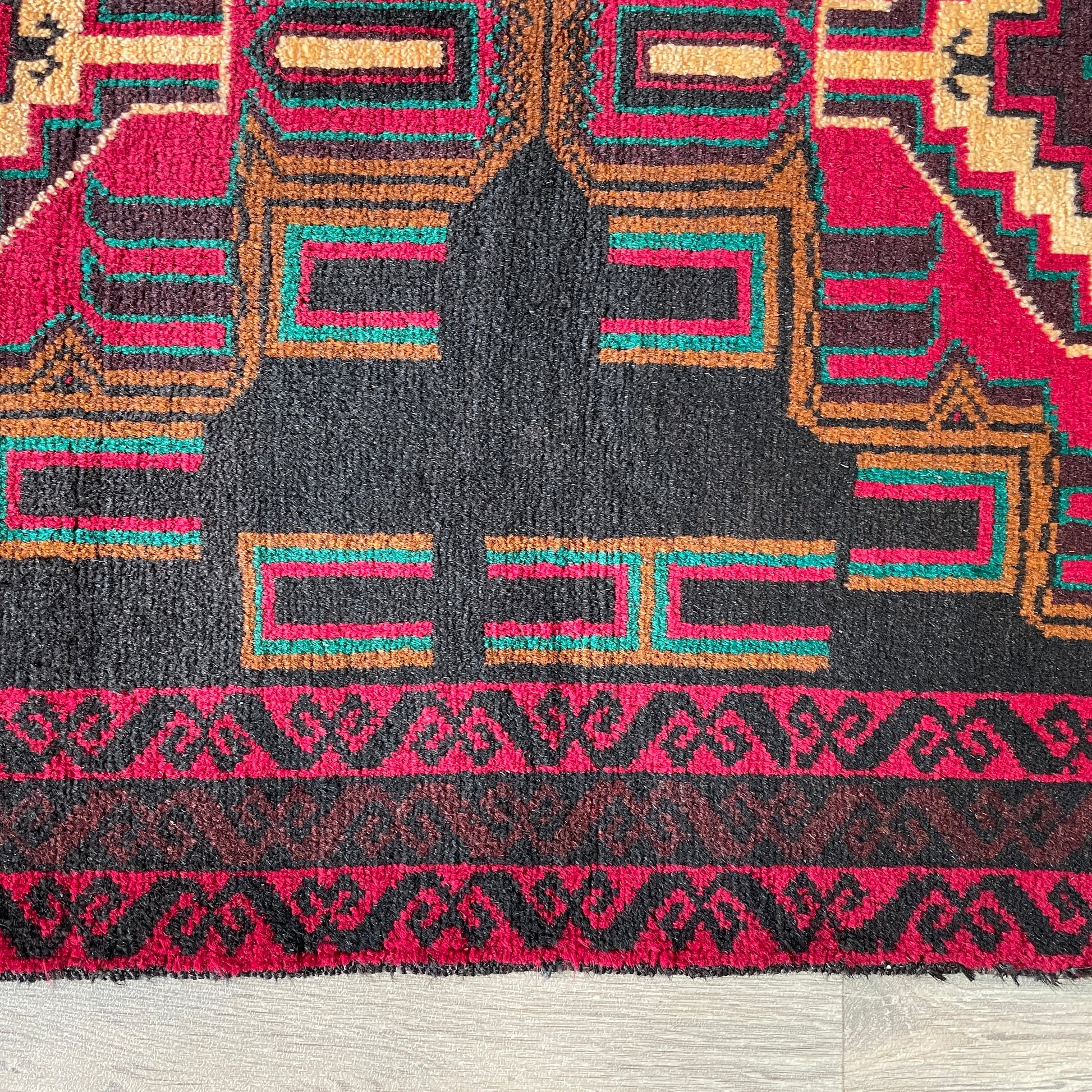 157 x 89 cm | Afghan Herati Baluch Rug (Old 1980)