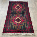 157 x 89 cm | Afghan Herati Baluch Rug (Old 1980) - Khorasan Rugs