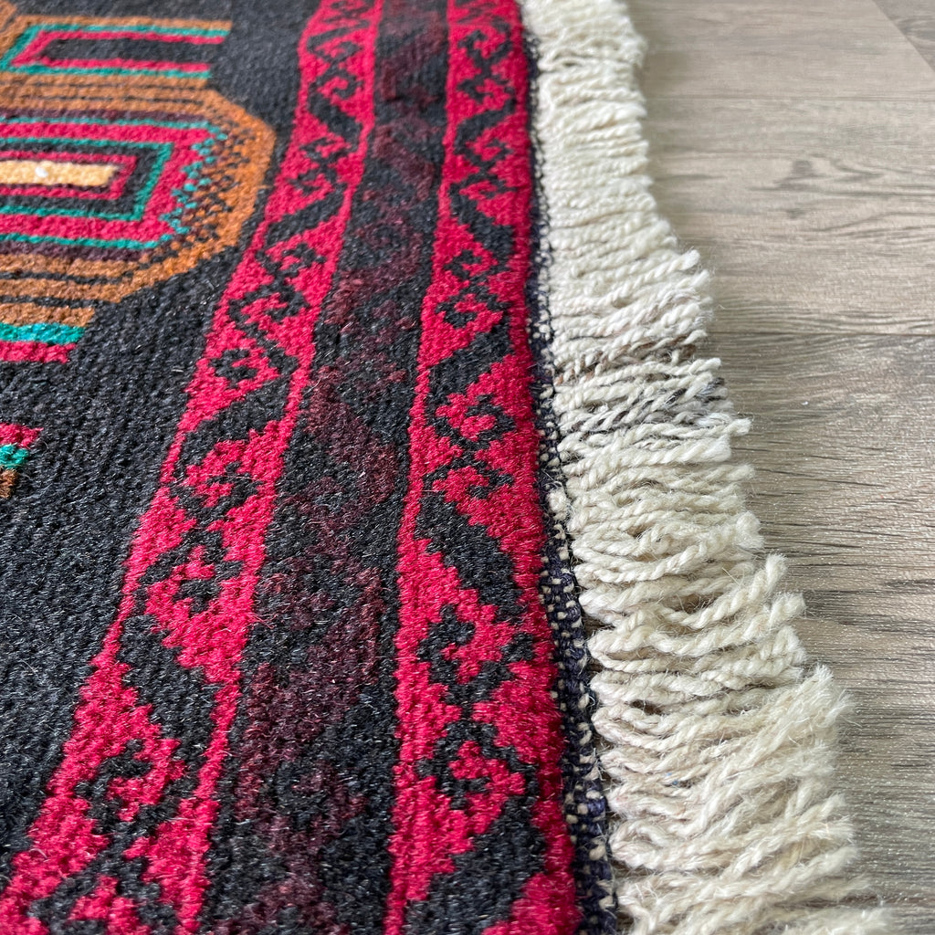 157 x 89 cm | Afghan Herati Baluch Rug (Old 1980)