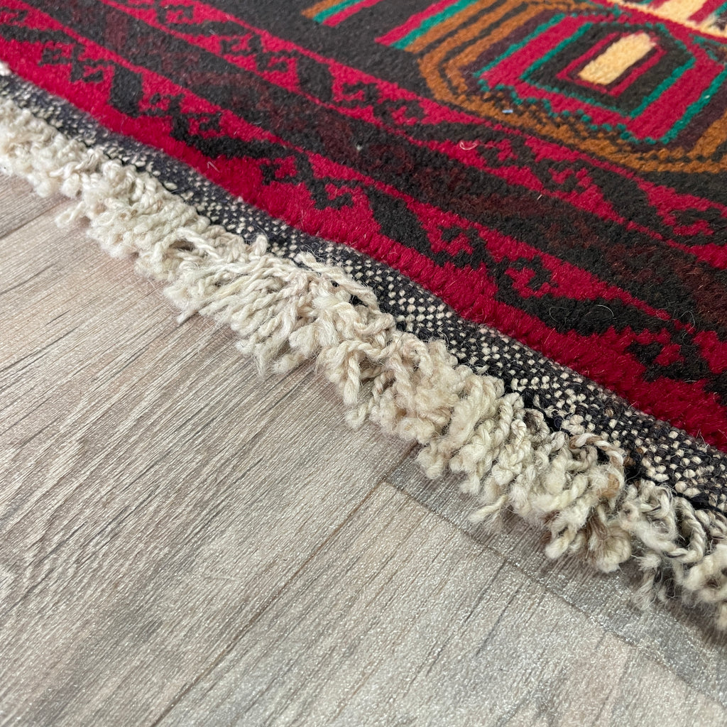 157 x 89 cm | Afghan Herati Baluch Rug (Old 1980)