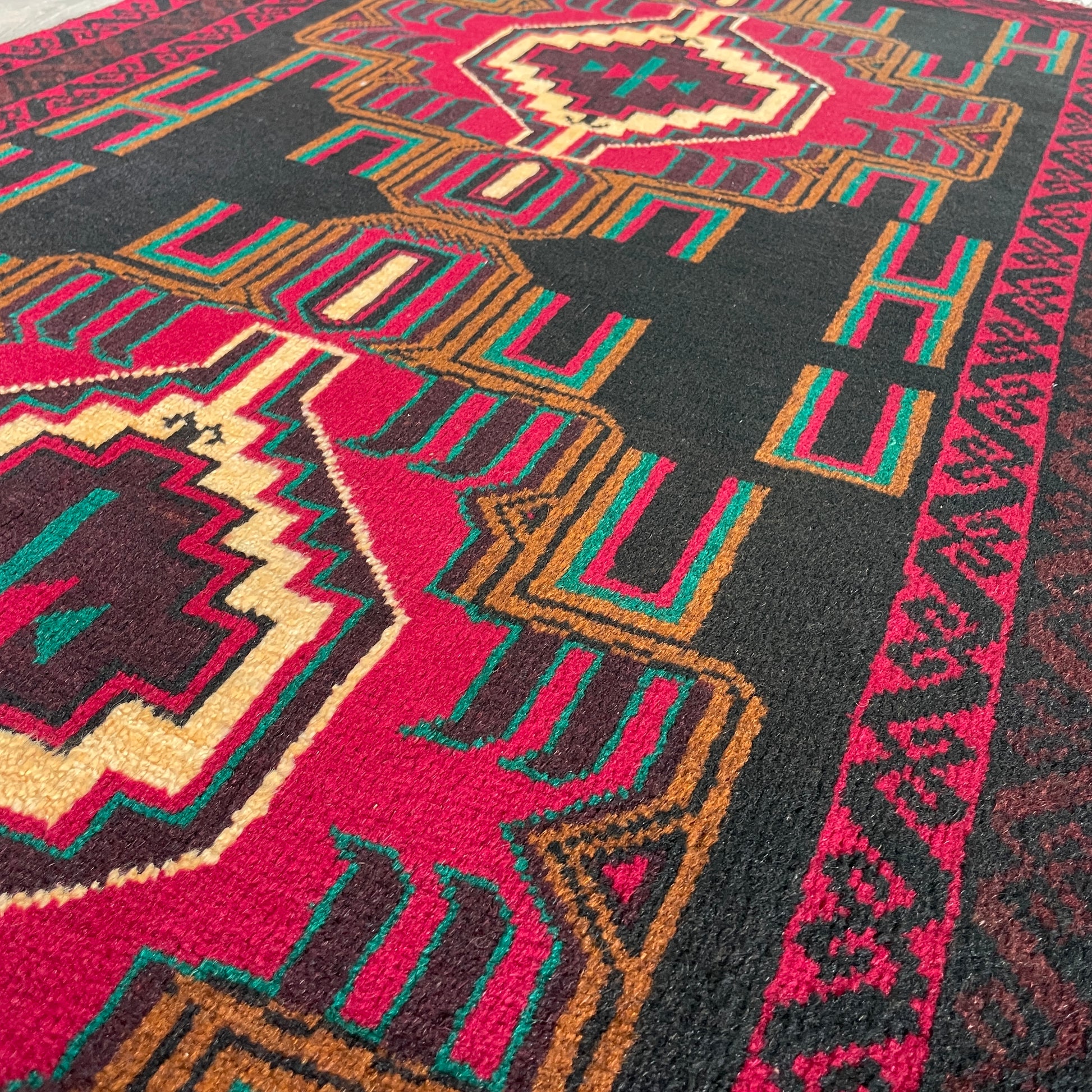 157 x 89 cm | Afghan Herati Baluch Rug (Old 1980)