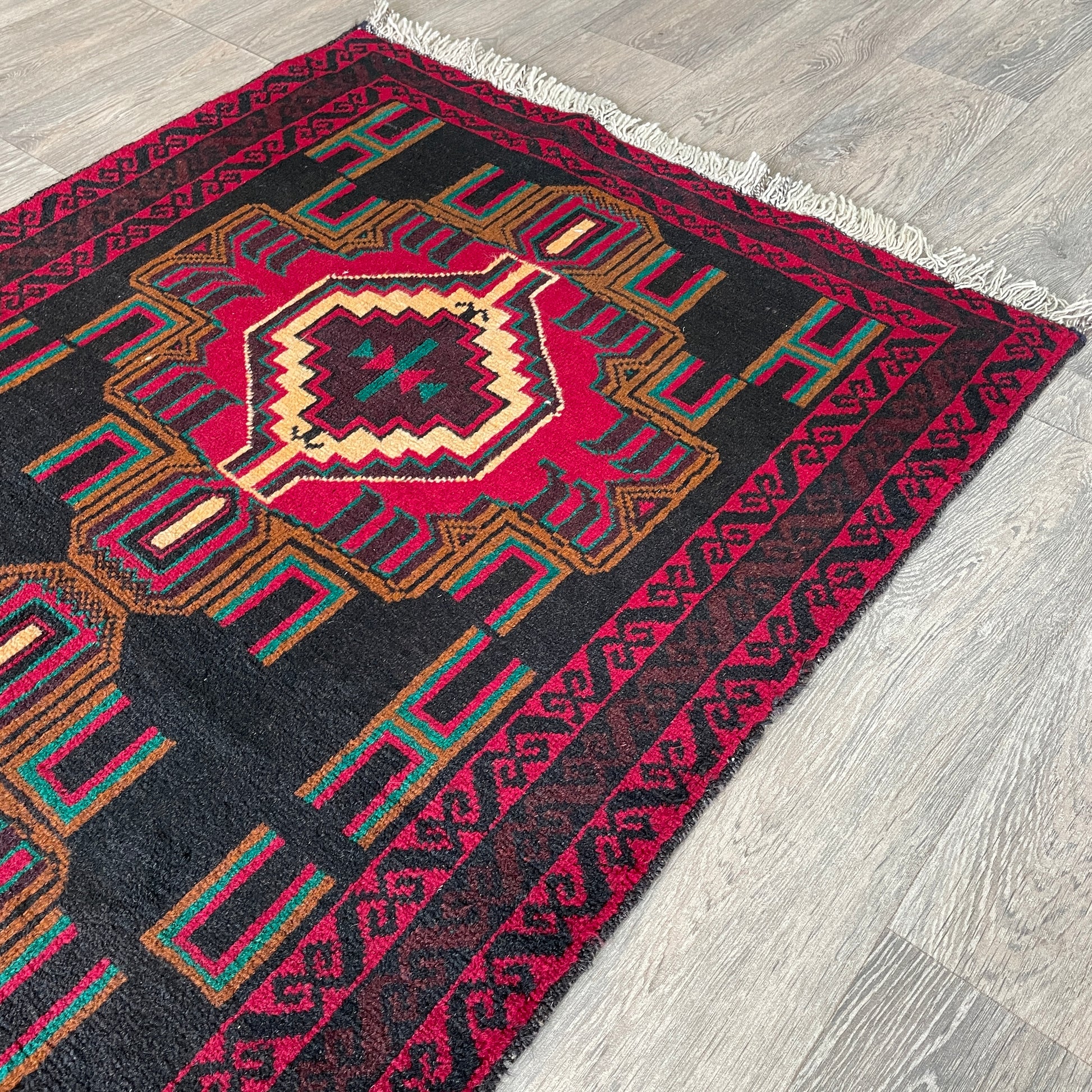 157 x 89 cm | Afghan Herati Baluch Rug (Old 1980)