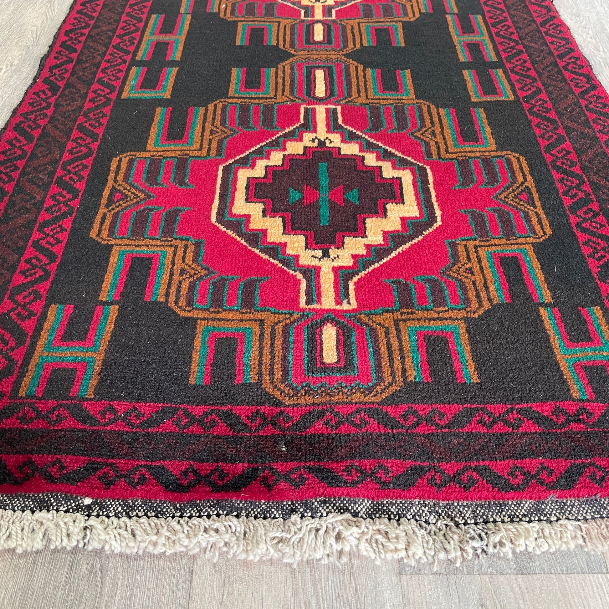 157 x 89 cm | Afghan Herati Baluch Rug (Old 1980)