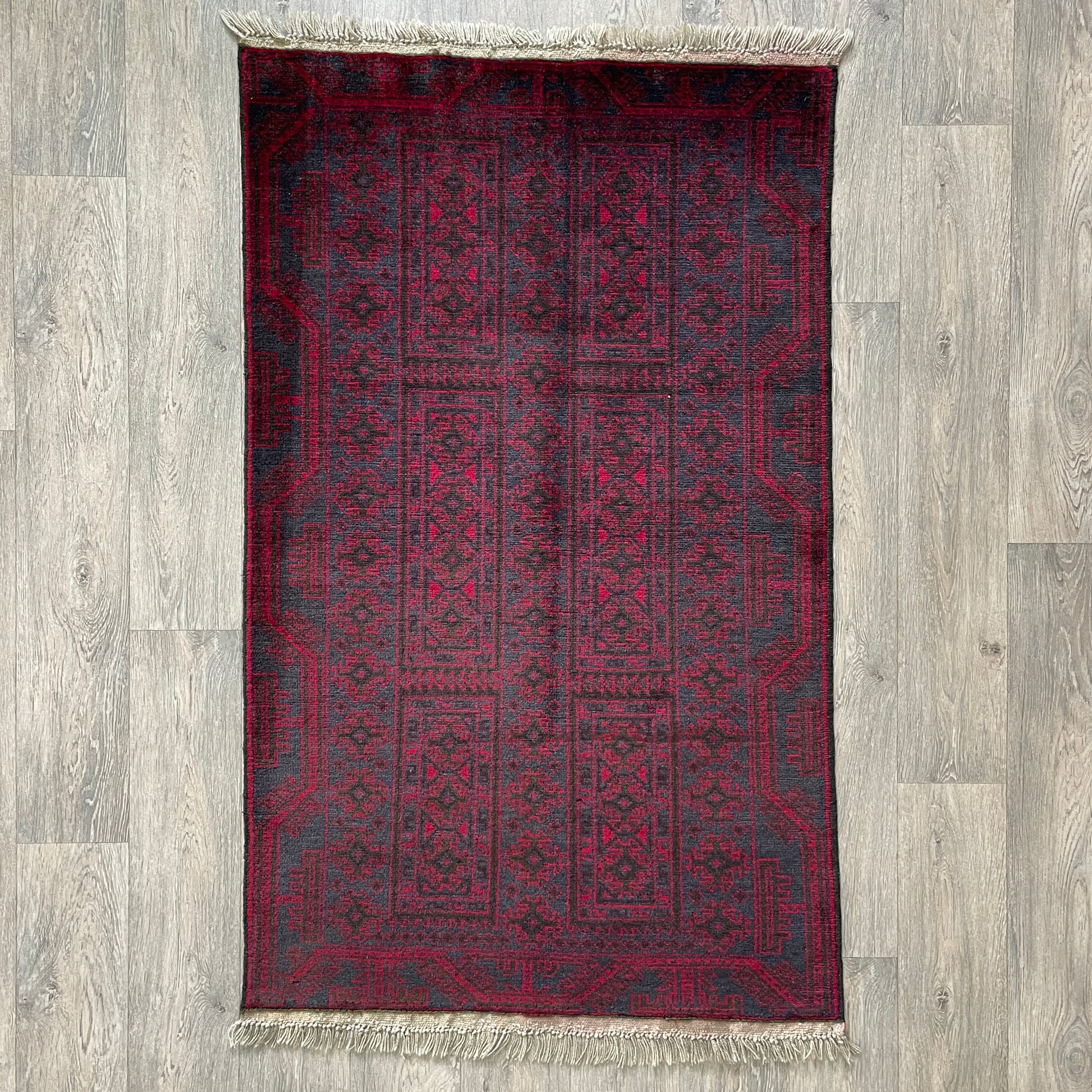 157 x 90 cm | Afghan Herati Baluch Rug (Old 1980)