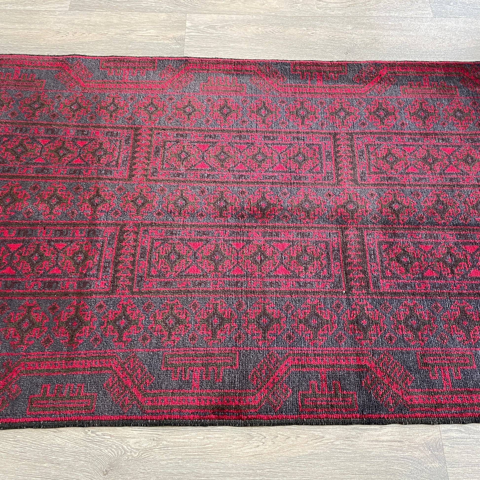 157 x 90 cm | Afghan Herati Baluch Rug (Old 1980)