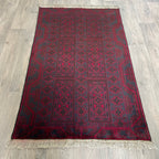 157 x 90 cm | Afghan Herati Baluch Rug (Old 1980) - Khorasan Rugs