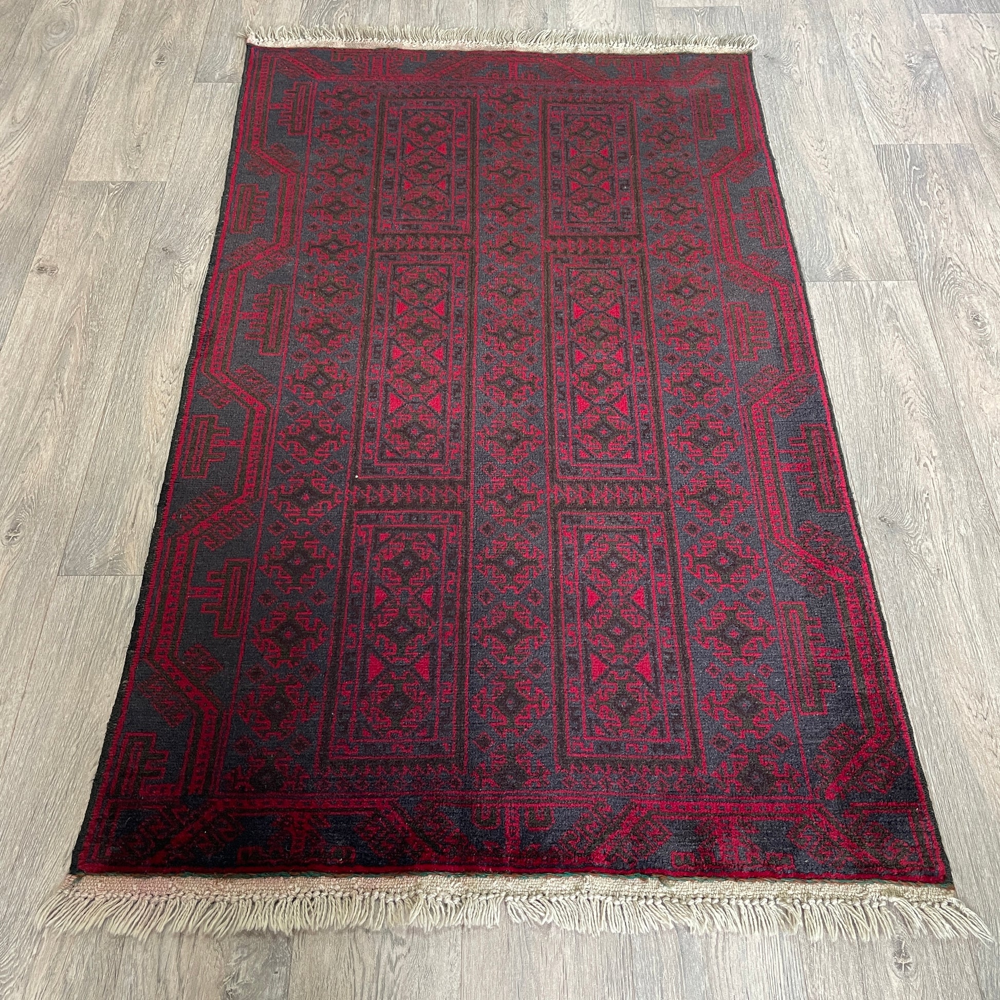 157 x 90 cm | Afghan Herati Baluch Rug (Old 1980)