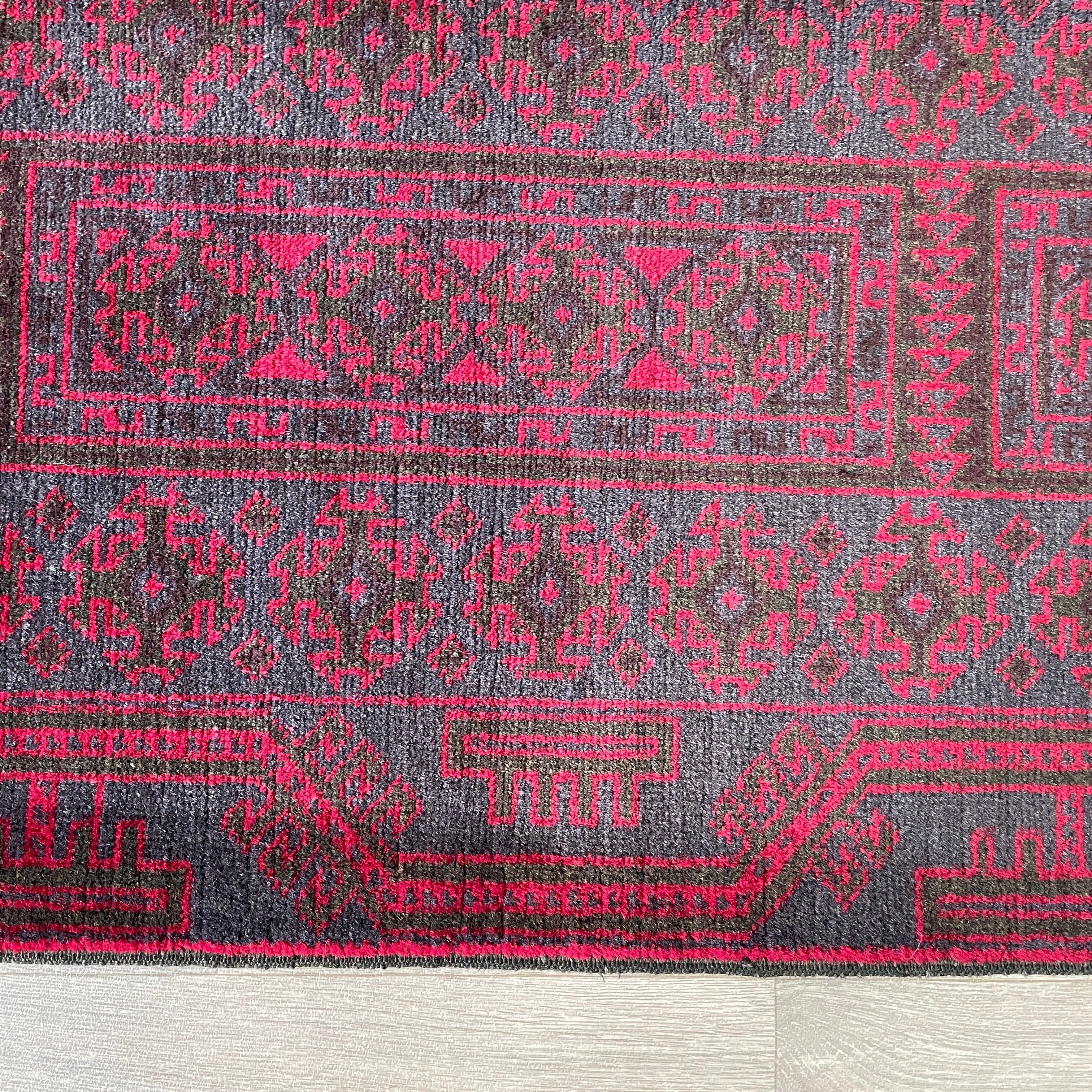 157 x 90 cm | Afghan Herati Baluch Rug (Old 1980) - Khorasan Rugs