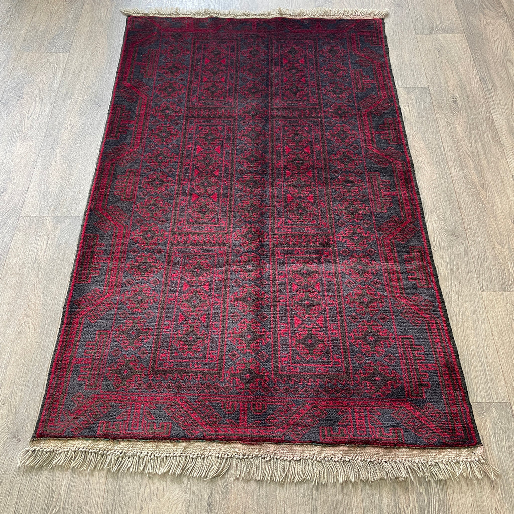 157 x 90 cm | Afghan Herati Baluch Rug (Old 1980) - Khorasan Rugs