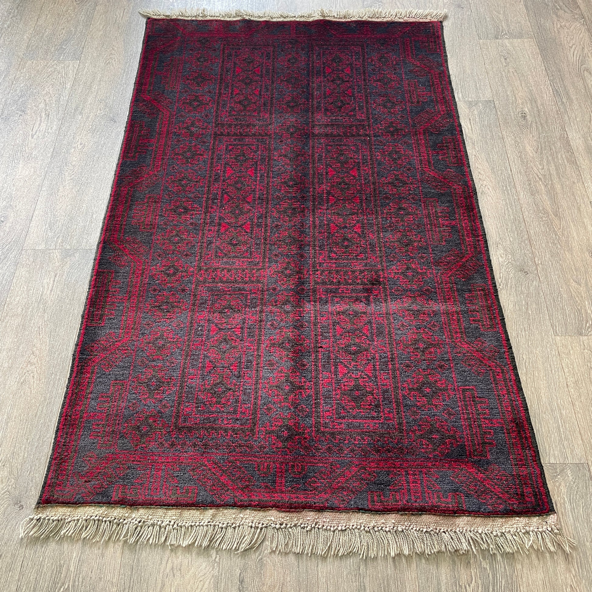157 x 90 cm | Afghan Herati Baluch Rug (Old 1980)